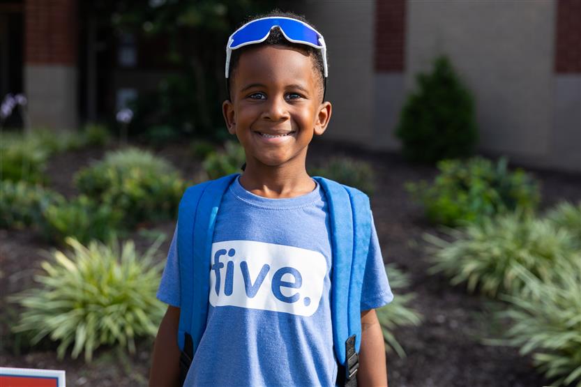 Kindergarten students start their school year